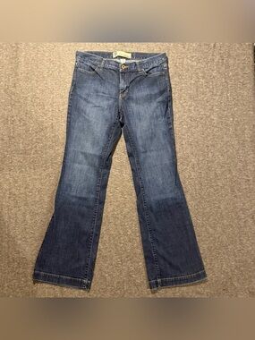 Gap Long & Lean VTG Flare Jeans Womens 10 (fit 32x32) blue Mid Rise Stretch Y2k